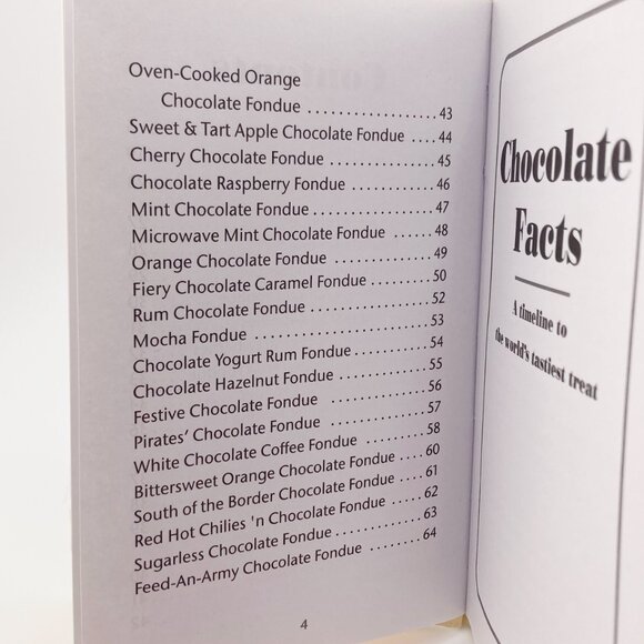 VINTAGE Chocolate Fondue Recipes and Secrets cookbook Y2K 2000s dessert recipes - Picture 7 of 16